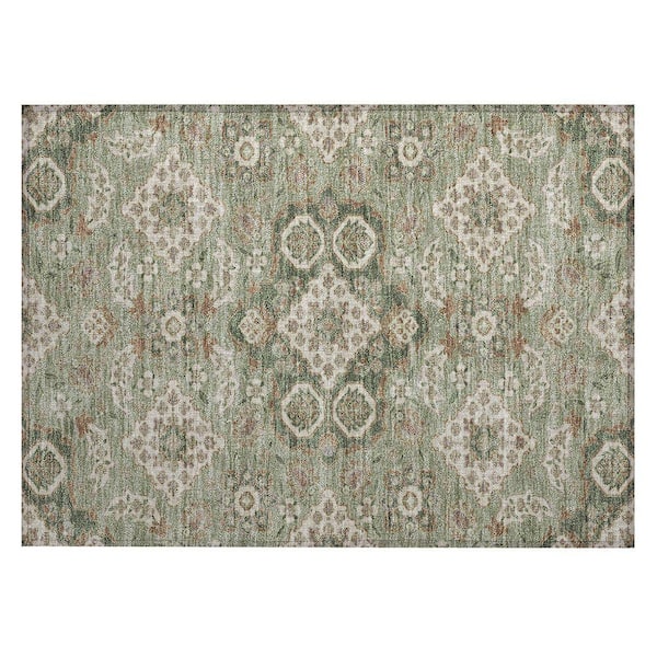 Chantille Machine Washable Indoor/Outdoor Abstract ACN1853 Sage 2 ft. x 3 ft. Accent Rug