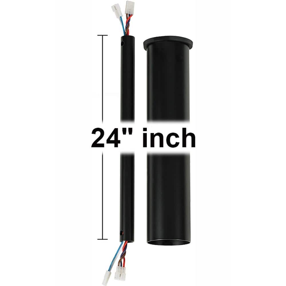 Minimalist 24 in. Matte Black Extension Downrod for Minimalist or Minimalis