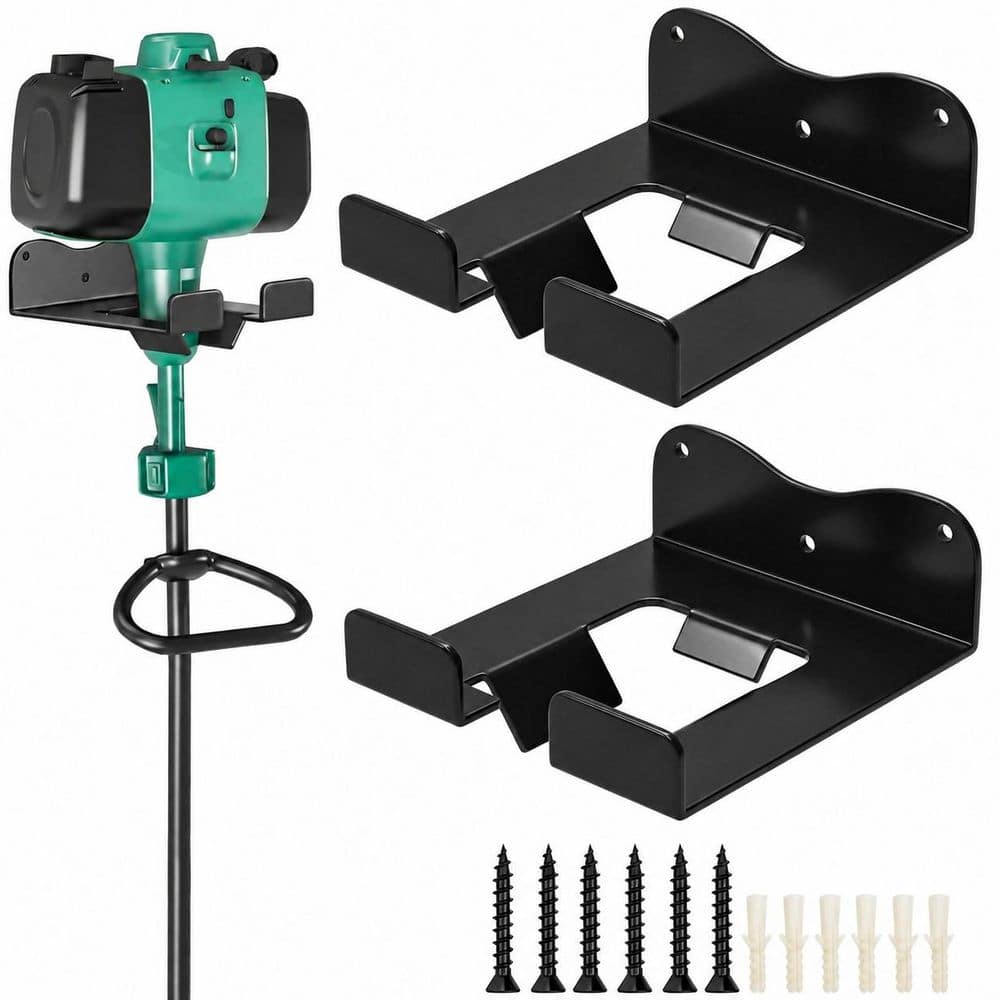 Black Stainless Steel Wall-Mounted Trimmer Rack Organizer for Grass Trimmer and Hedge Trimmer, 2-Pack price history on PriceWatchPro