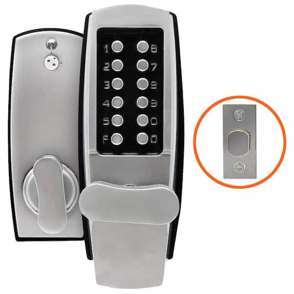 Premier Lock Satin Chrome Left-Handed Heavy-Duty Mechanical Push-Button Deadbolt