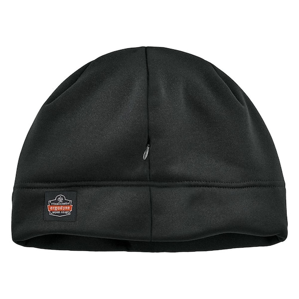 Ergodyne N-Ferno 6808ZI Black Zippered Winter Beanie Hat (Bump Cap