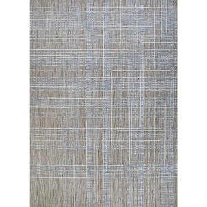 Charm Ohe Sand-Ivory 2 ft. x 4 ft. Indoor/Outdoor Area Rug