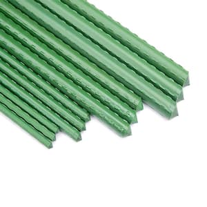 48 in. Metal Plant Stakes Plastic Coated Steel Garden Stakes for Plant Support (20-Pack )