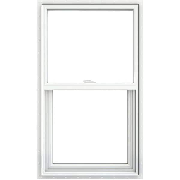 V-2500 Series 35.5 in. x 59.5 in. Single Hung Vinyl Low-E White Nail Fin Frame New Construction Tilt-In Window