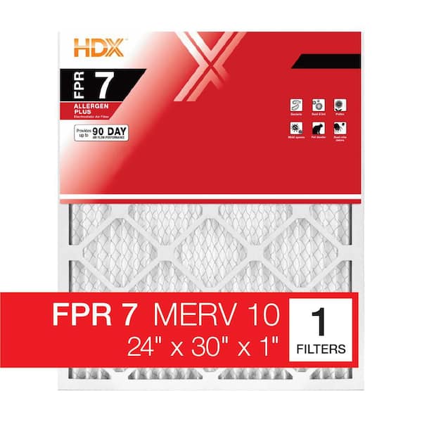 24 in. x 30 in. x 1 in. Allergen Plus Pleated Air Filter FPR 7, MERV 10