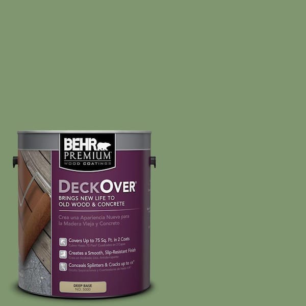 BEHR Premium DeckOver 1 gal. #SC-132 Sea Foam Solid Color Exterior Wood and Concrete Coating