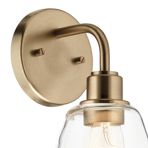 KICHLER Meller 11.25 in. 1-Light Champagne Bronze Bathroom Indoor