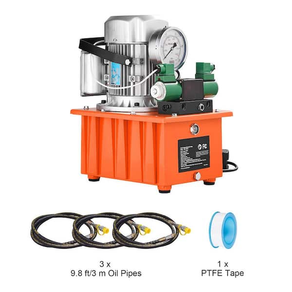 Electric Hydraulic Pump 10000PSI 750-Watt Double Acting Solenoid Valve with Pedal Switch for Punching/Bending Machine