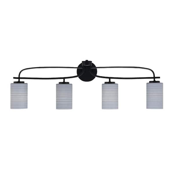 Unbranded Olympia 35.75 in. 4-Light Matte Black Vanity Light