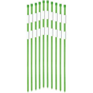 48 in. Solid Reflective Driveway Markers Driveway Poles for Easy Visibility at Night, 5/16 in. Dia Green, (20-pack)