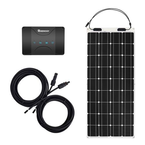 100-Watt 12-Volt Flex Solar Bundle Kit with 30 Amp MPPT Dual Battery Charging Controller Home