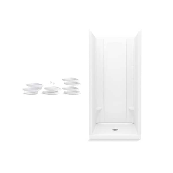 Sterling STORE+ 36 in. x 34 in. Single Threshold Center Drain Shower