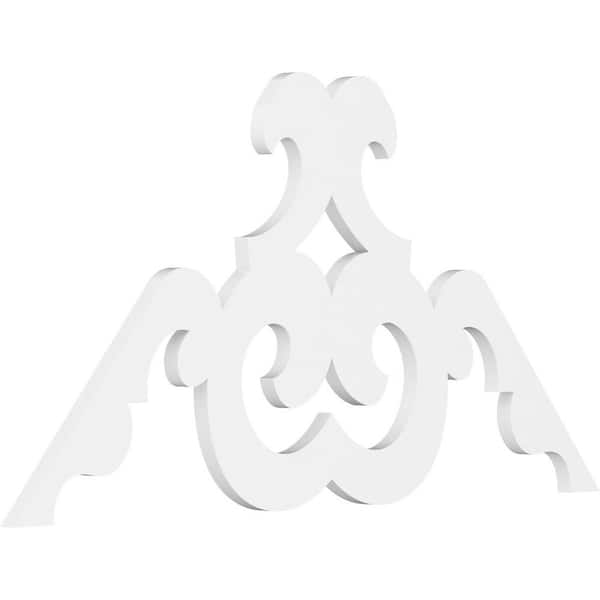 Ekena Millwork 1 in. x 48 in. x 28 in. (14/12) Pitch Benson Gable Pediment Architectural Grade PVC Moulding