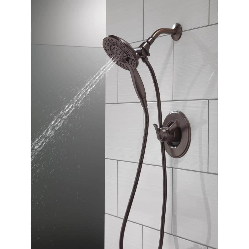 Venetian Bronze 4-Setting Dual Shower Head with Handheld Spray