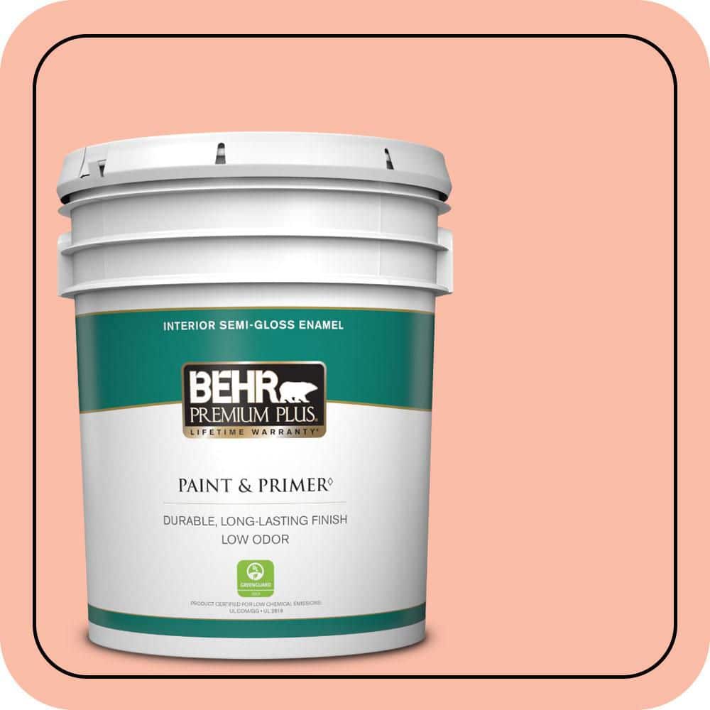 5 gal. #200A-3 Blushing Apricot Semi-Gloss Enamel Low Odor Interior Paint & Primer price history on PriceWatchPro