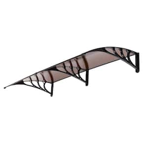 76 .8 in. Polycarbonate Awning in Brown