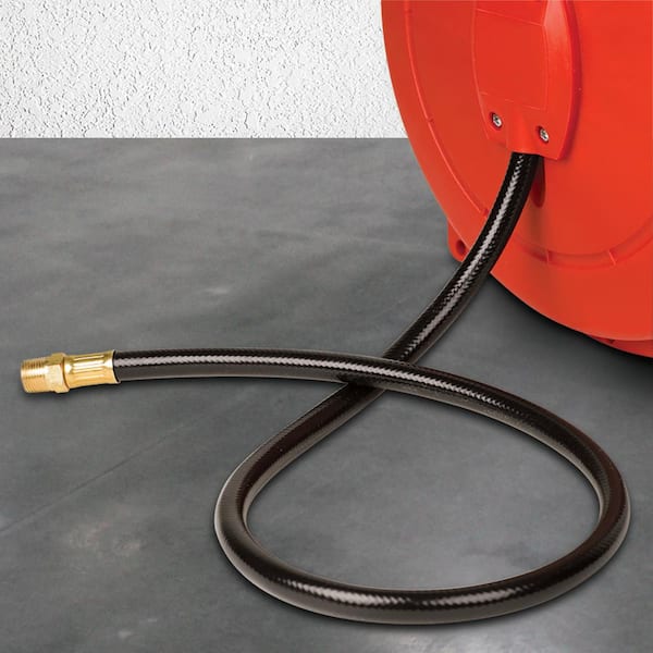 Workforce 3/8 in. x 50 ft. Enclosed Plastic Retractable Air Hose Reel L8250  - The Home Depot