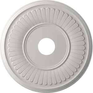 19 in. O.D. x 3-1/2 in. I.D. x 1 in. P Berkshire Thermoformed PVC Ceiling Medallion in UltraCover Satin Blossom White
