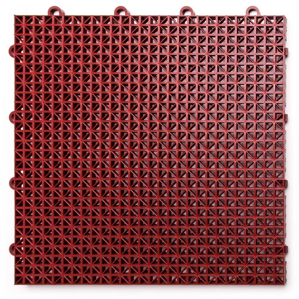 12 in. x 12 in. Brick Red DeckTile Modular Polypropylene Outdoor Tile Flooring (40-Pack) price history on PriceWatchPro