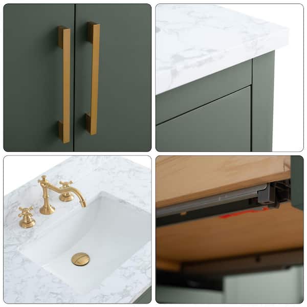 Vanity Art 36 in. W x 22 in. D x 34 in. H Single Sink