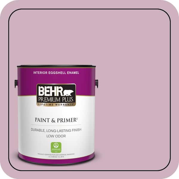 BEHR PREMIUM PLUS 1 gal. #S120-3 Candlelight Dinner Eggshell Enamel Low Odor Interior Paint & Primer