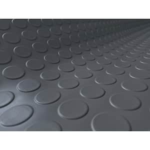 Coin 10 ft. x 24 ft. Slate Grey Commercial Grade Vinyl Garage Flooring Cover and Protector