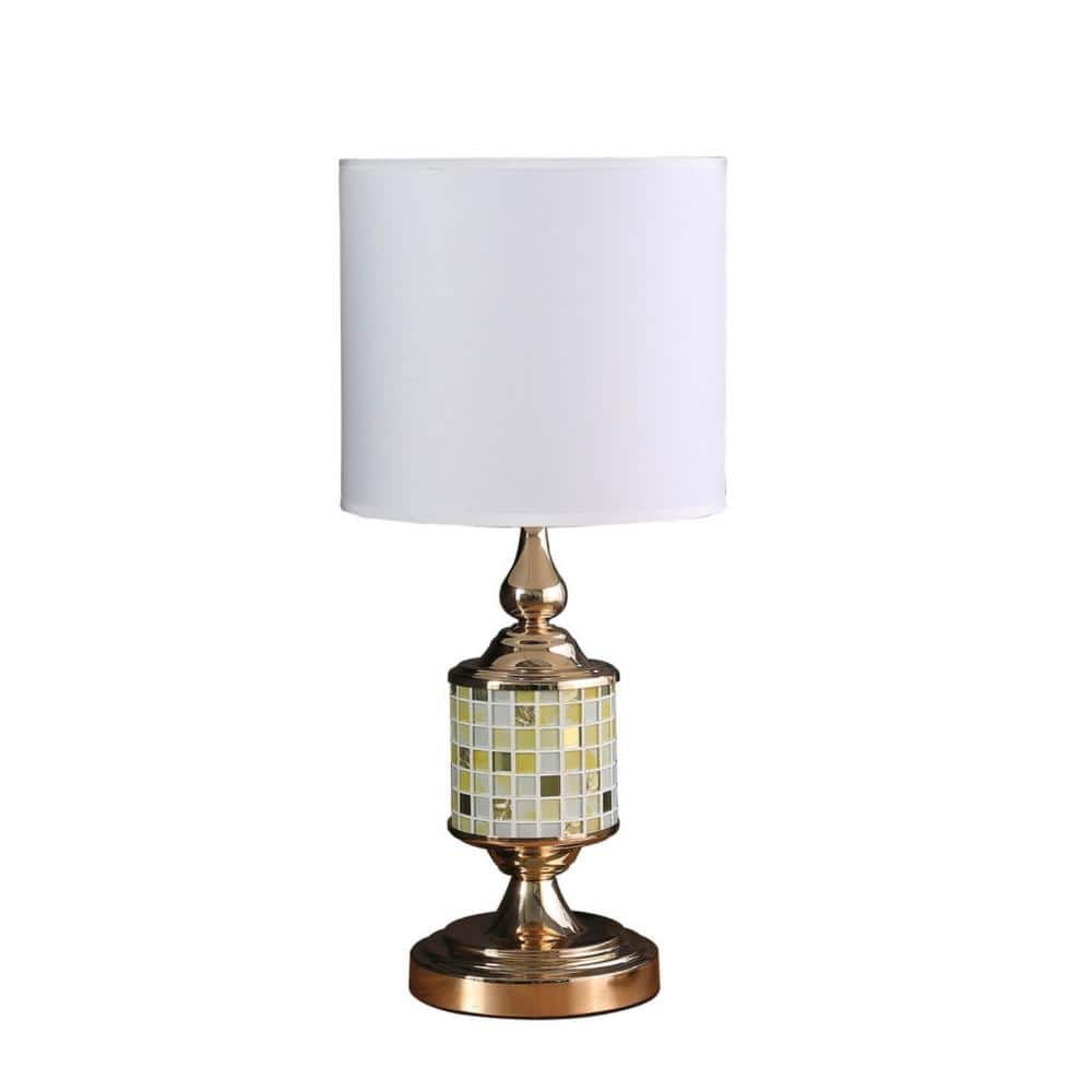 "23"" Layla Rose Gold Bohemian Glass Mosaic Modern Table Lamp" price history on PriceWatchPro