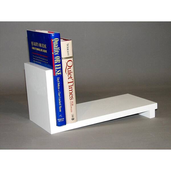 Unbranded 14 in. x 6 in. White Slant Book Rack