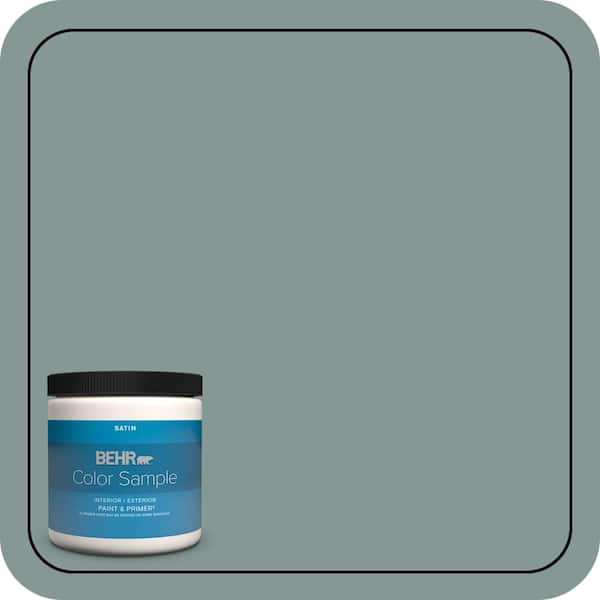 BEHR PREMIUM PLUS 8 oz. #T18-15 In The Moment Satin Enamel Interior/Exterior Paint & Primer Color Sample