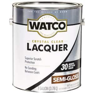 1 gal. Clear Semi-Gloss Lacquer Wood Finish (2-Pack)