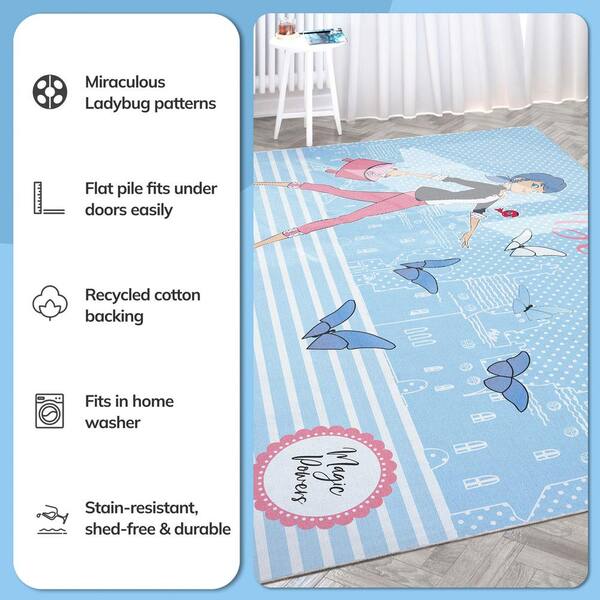 Miracle Magic Carpet Door Entry Mat Home Kitchen Blue Rug