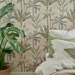 Borneo Powder White Wallpaper