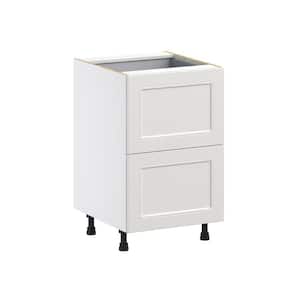 Littleton Painted Gray Shaker Assembled Base Kitchen Cabinet with 3 Drawers (21 in. W X 34.5 in. H X 24 in. D)