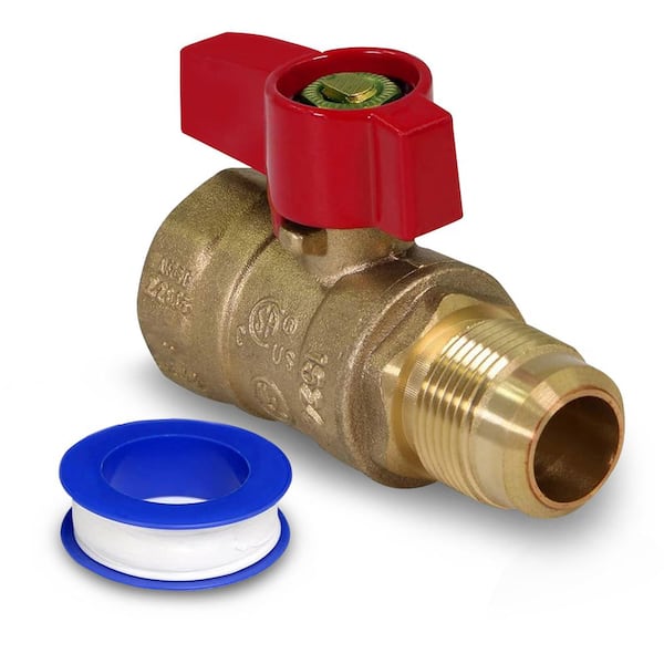 CMI inc 1/2 in. Flare x 1/2 in. Female Iron Pipe Threaded Gas Ball Valve, Brass (5-Pack)