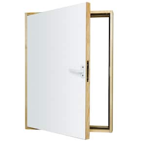 DWT 27 in. x 43 in. Wall Hatch Wooden Thermos Insulated Access Door