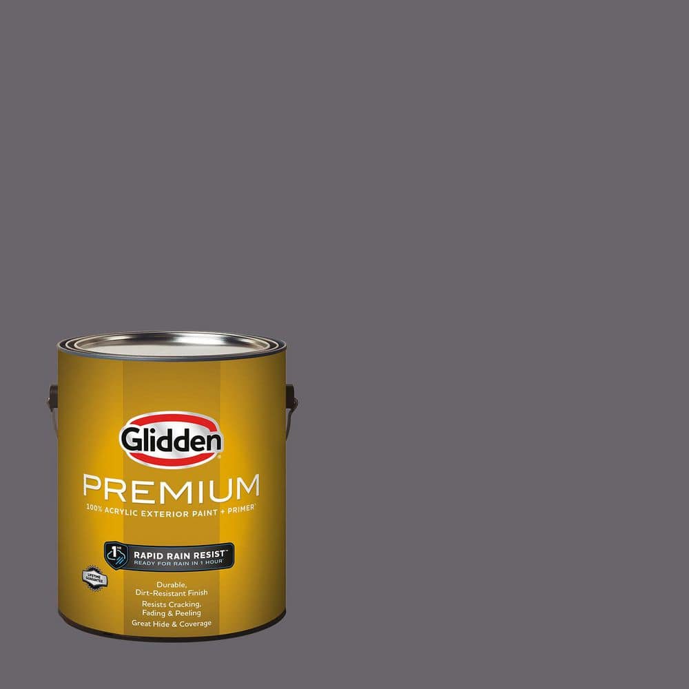 Glidden Premium 1 gal. PPG1003-6 Cracked Slate Semi-Gloss Exterior