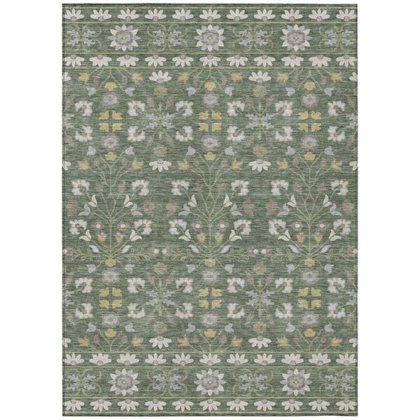 Chantille Machine Washable Indoor/Outdoor Abstract ACN3048 Basil 10 ft. x 14 ft. Area Rug