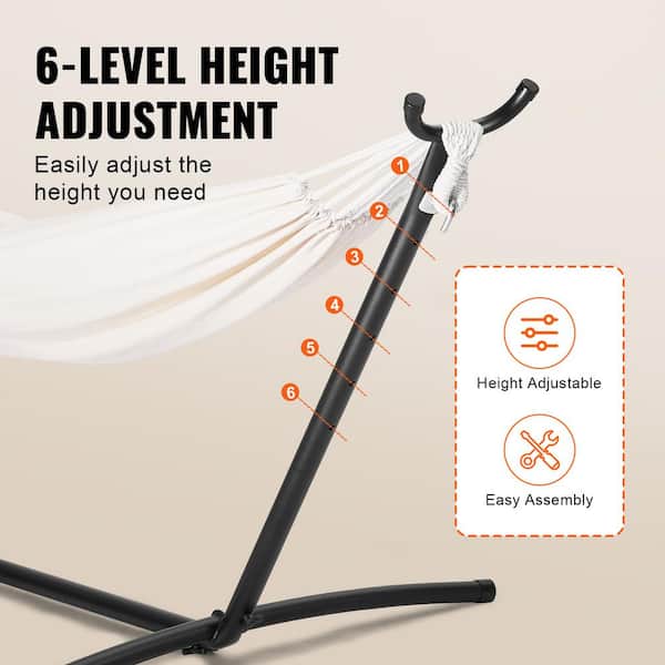 VEVOR 9-12.6 ft. Metal Hammock Stand Heavy Duty Adjustable
