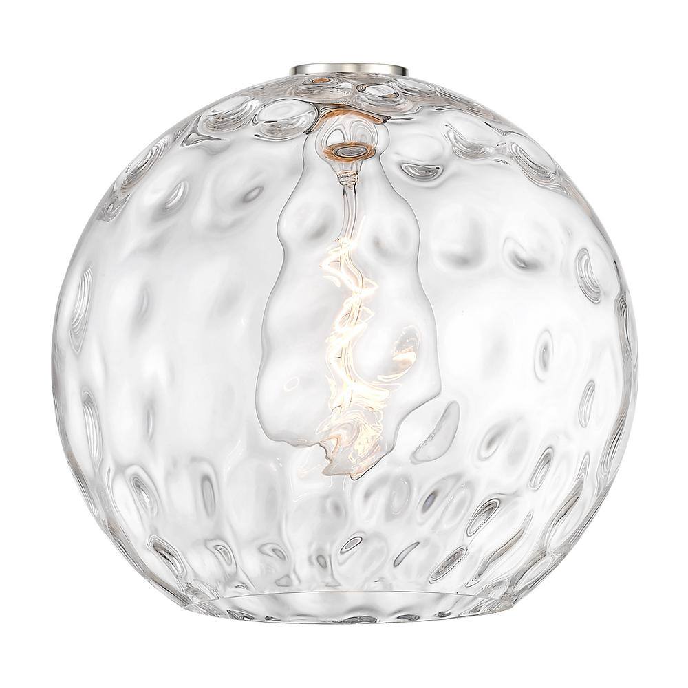 Athens Antique Brass Mini Pendant with Clear Glass Shade