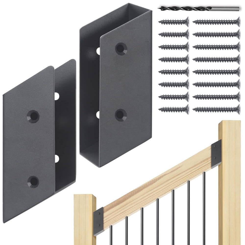 30° Stair Stainless Steel Deck Railing Brackets Connectors for 2x4 Wood Post with Concealed Design 2 Pair price history on PriceWatchPro