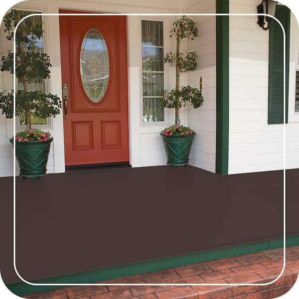 1 gal. #PFC-25 Dark Walnut Low-Lustre Enamel Interior/Exterior Porch and Patio Floor Paint