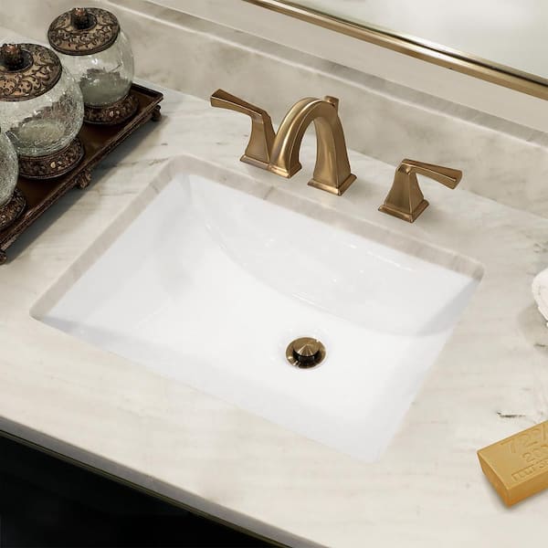 CHESHIRE 18 in. Undermount Rectangular Bathroom Sink with Overflow