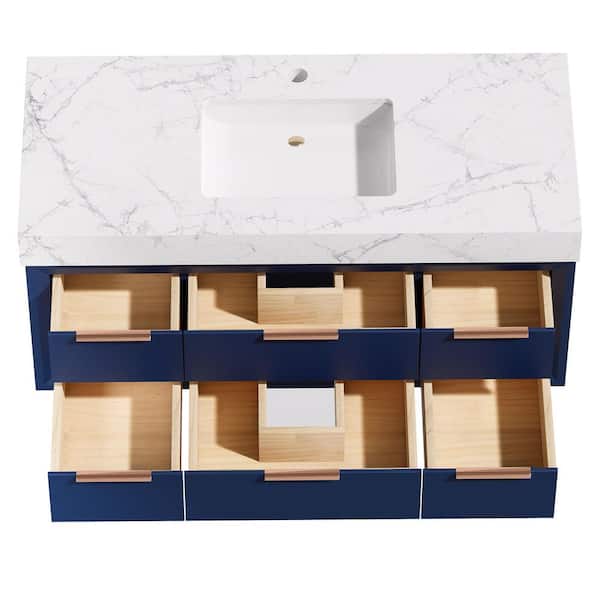 Lonni 48 in. W X 21 in. D X 21.3 in.H Floating Bathroom Vanity in