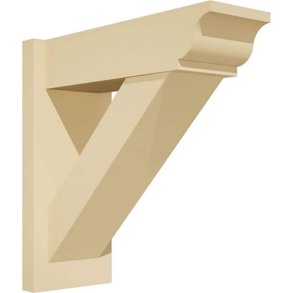 Ekena Millwork Traditional 7 in. W x 18 in. H x 18 in. D Signature Urethane Polyurethane Outlooker with Traditional Ends