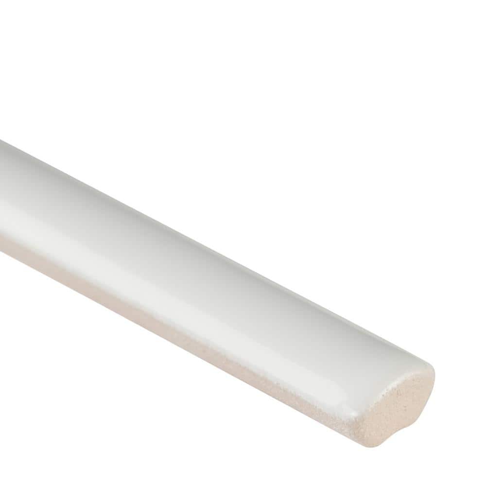 Whisper White Quarter Round Molding 5/8 in. x 6 in. Glossy Ceramic Floor and Wall Tile (2.5 lin. ft. / Case) price history on PriceWatchPro