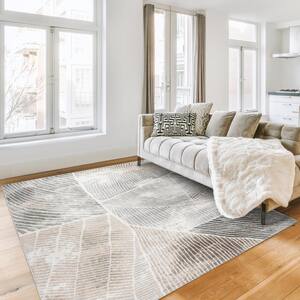 Alor Bisa Gray 8 ft. x 10 ft. Abstract Indoor Area Rug