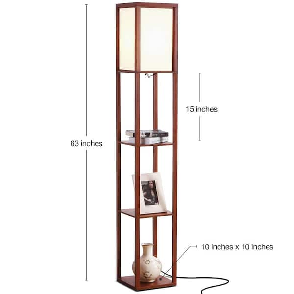 brightech maxwell shelf floor lamp