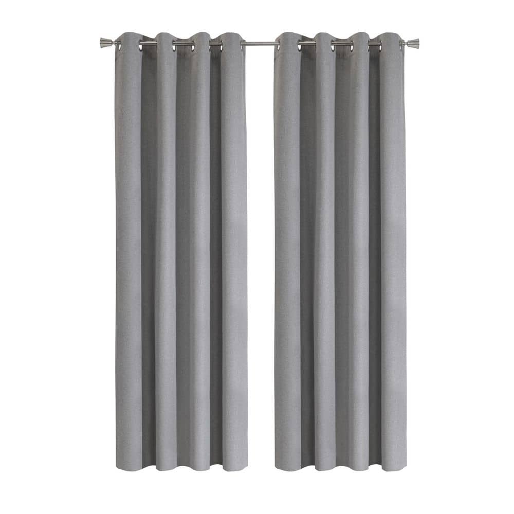 Duo Vice Versa Grey to Taupe Polyester Textured 52 in. W x 95 in. L Grommet Indoor Blackout Curtain (Single Panel) price history on PriceWatchPro