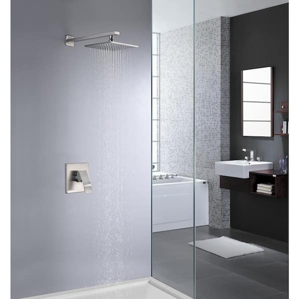 Viace Single-Handle 1-Spray Shower Faucet in Brushed Nickel (Valve Included)