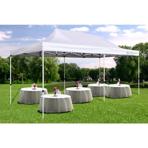rand Isoleren Afname GigaTent Party Tent 10 ft. x 20 ft. White Canopy GT004W - The Home Depot
